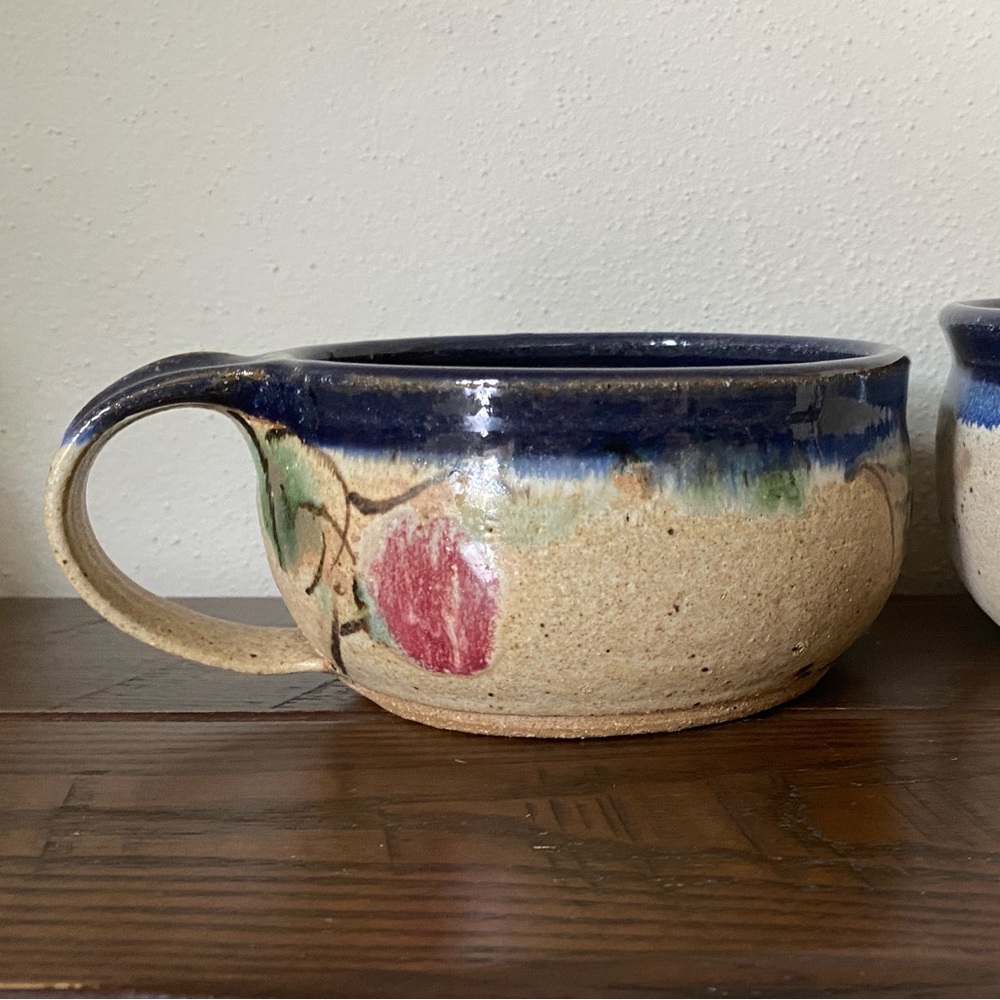 Last chance Studio pottery soup bowls with handle - Picture 10 of 11